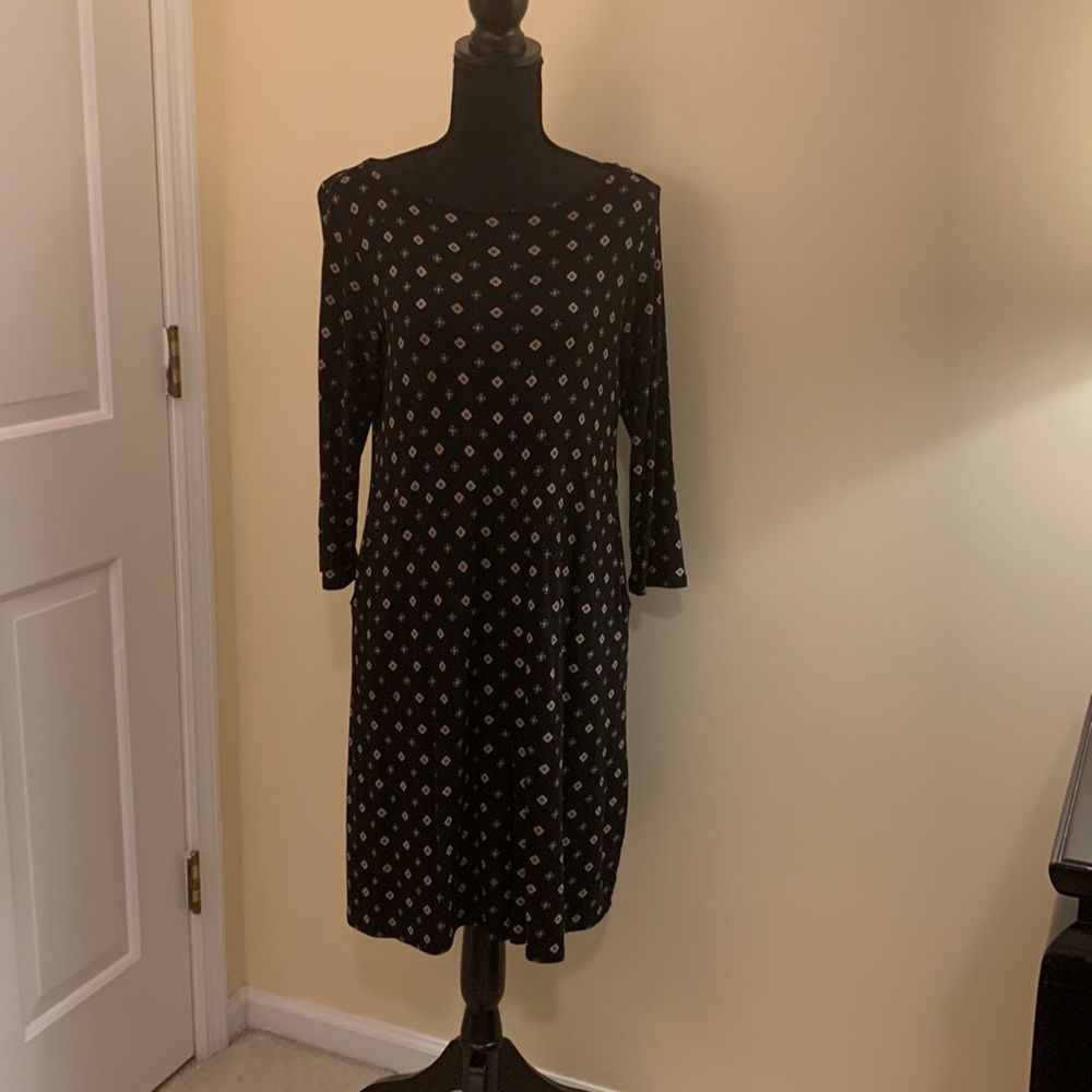 JJill black patterned dress